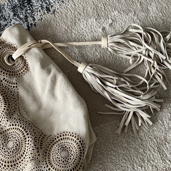 CESARE PACIOTTI ๐ฏ authentic RARE suede leather bag! Paid 4500$ luxury designer. - Picture 4 of 8